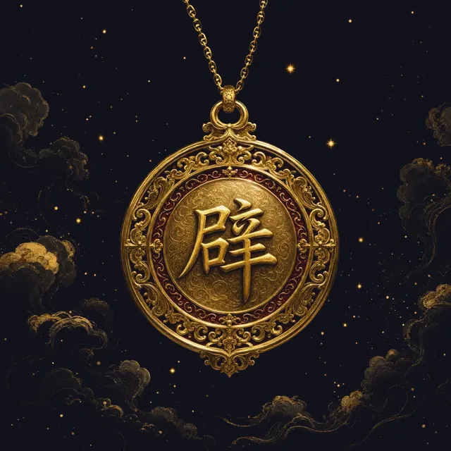 Gold 辟 talisman, the wish for protection
